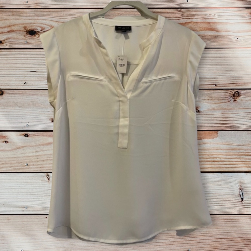 The Limited | White Short Sleeve Blouse